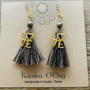 Handcrafted Artist Designed Earrings "Love" made in Austin, Texas